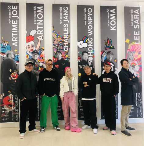 팝스트리트 66전 참여작가 아트놈, 알타임죠, 이사라, 코마, 찰스장, 홍원표 팝스트리트 66전 참여작가 아트놈, 알타임죠, 이사라, 코마, 찰스장, 홍원표